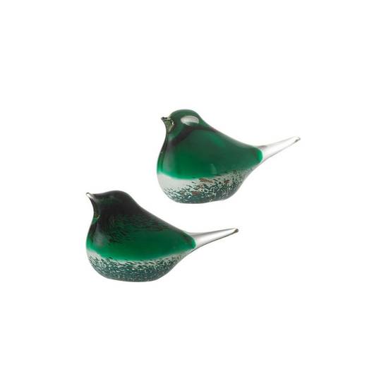 Green Glass Birds – Set of two